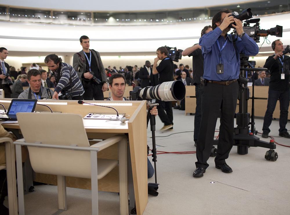 Journalists at the UN ©Christian Lutz