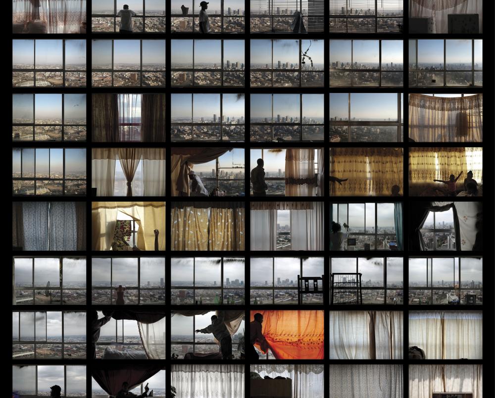 The above view was taken from the Ponte City Tour that dominates Johannesburg, South Africa. It is part of the Ponte City project by Magnum Photos photographer Mikhael Subotzky and artist Patrick Waterhouse