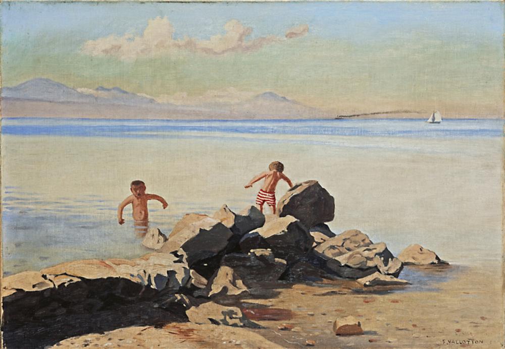 Félix Vallotton (Lausanne, 1865 - Neuilly, 1925), Plage de Bellerive à Ouchy (1898) © MAH Musée d'art et d'histoire, Ville de Genève. Achat, 1971.