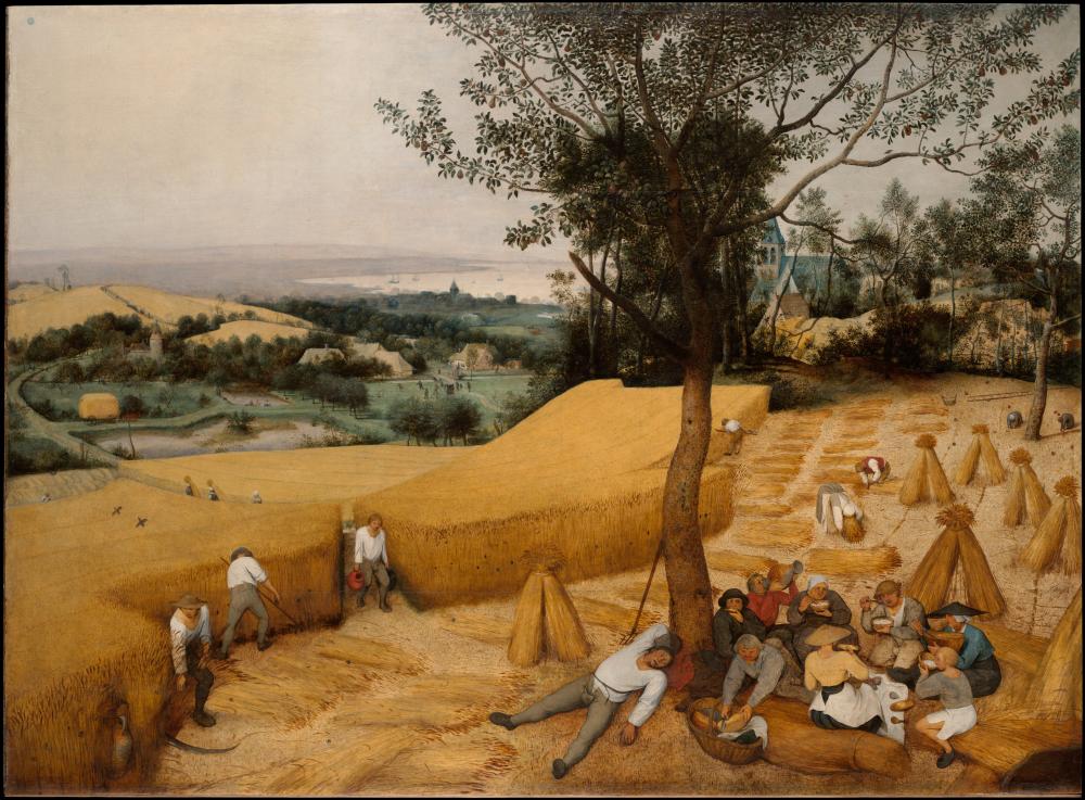 Pieter Bruegel the Elder (Breda, ca. 1525 - Brussels, 1569) The Harvesters (1565) Oil on wood, 119 x 162 cm, Metropolitan Museum of Art, New York