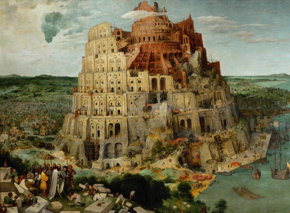 Pieter Bruegel the Elder (Breda, ca. 1525 - Brussels, 1569) The Tower of Babel (around 1563) Oil on panel, 114 x 155 cm, Kunsthistorisches Museum, Vienna 