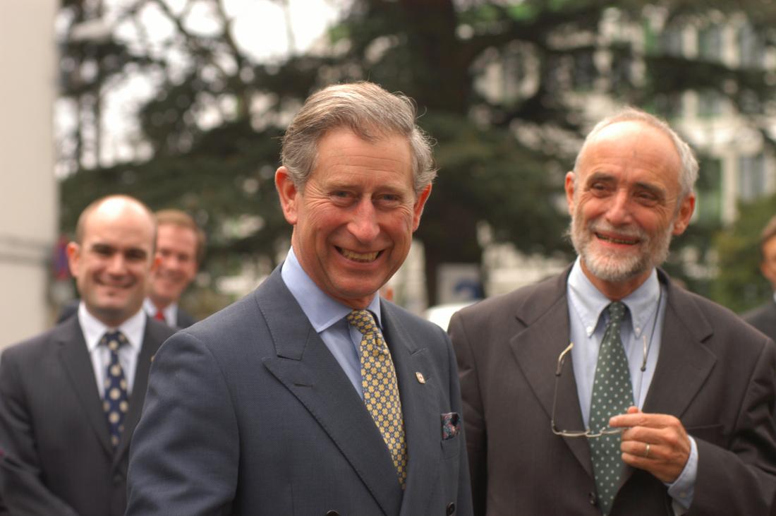 His Royal Highness the Prince of Wales with ICRC President Jakob Kallenberger on 26 March 2004