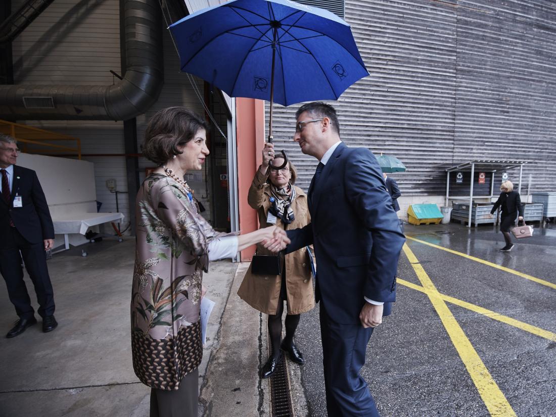 His Excellency Mr. Marjan Šarec Prime Minister Republic of Slovenia meets CERN Director-General Dr. Fabiola Gianotti, on 6 November 2019