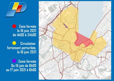 Carte avec les restrictions de circulation