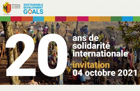 Le canton de Genève a le plaisir de vous convier à la soirée de célébration des 20 ans de la loi sur le financement de la solidarité internationale