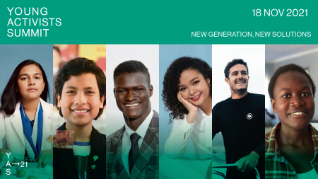 The 2021 Young Activists Summit entitled ‘New generation, new solutions’ will be held on 18 November 2021 in Geneva (Palais des Nations) and online.